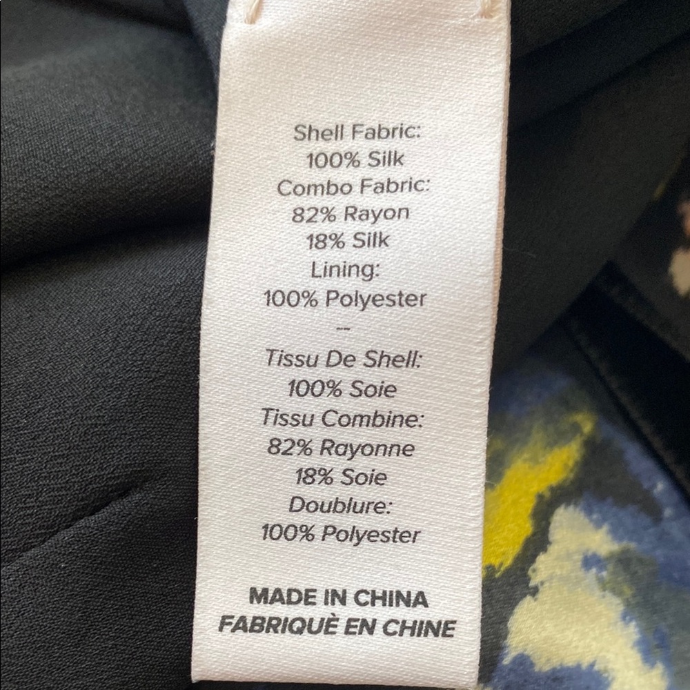 Cinq à Sept $397 Leena Silk Floral Black and White Dress Size 2 - Picture 7 of 7